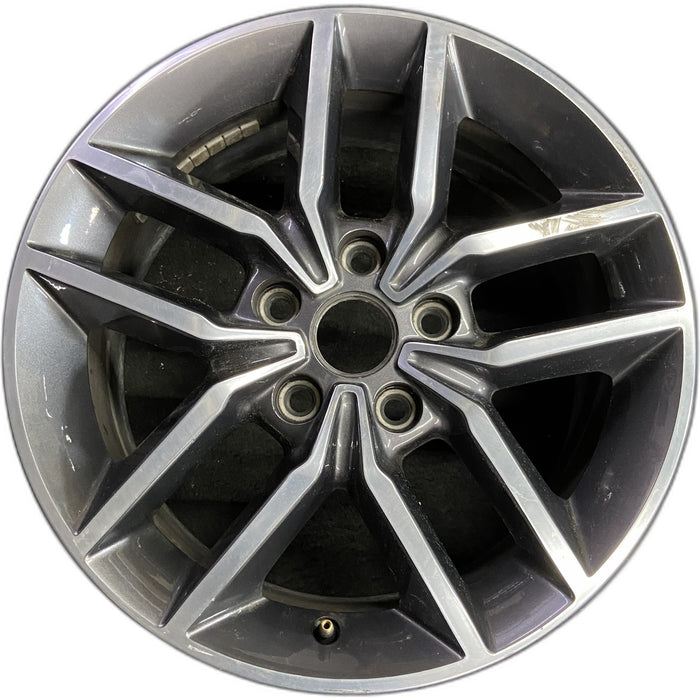 18" GRAND CHEROKEE 17 18x8, aluminum, w/o 75th Anniversary package; polished - Front View
