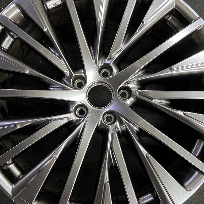 21" LEXUS RX350 23-24 21x8 20 spoke silver Original OEM Wheel Rim - Angle View