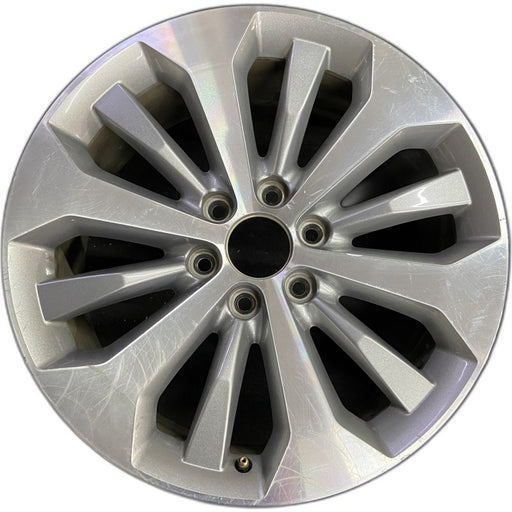 20" FORD F150 PICKUP 17 20x8.5 12 spoke machined face flash gray pockets - Front View