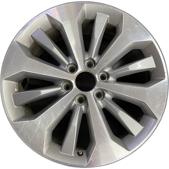 20" FORD F150 PICKUP 17 20x8.5 12 spoke machined face flash gray pockets - Front View