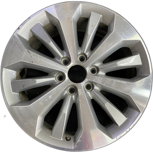 20" FORD F150 PICKUP 17 20x8.5 12 spoke machined face flash gray pockets - Front View