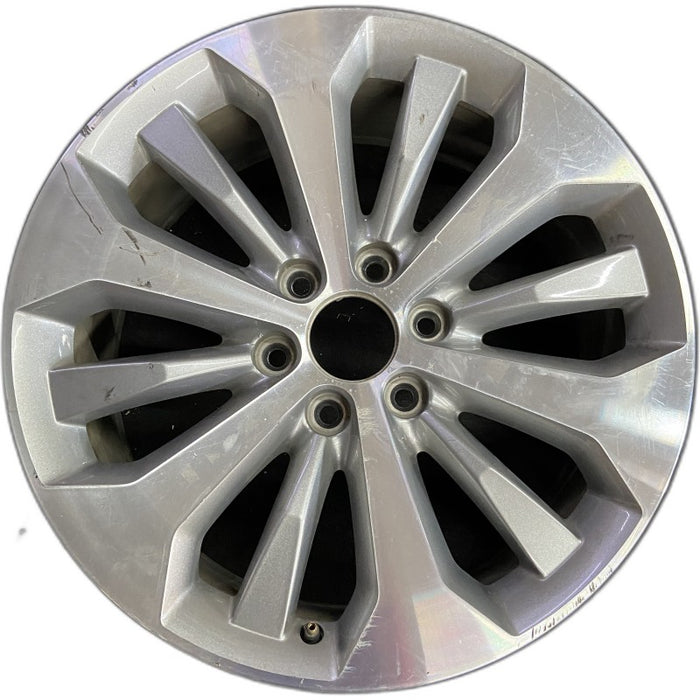 20" FORD F150 PICKUP 17 20x8.5 12 spoke machined face flash gray pockets - Front View