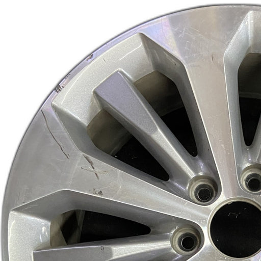 20" FORD F150 PICKUP 17 20x8.5 12 spoke machined face flash gray pockets - Angle View