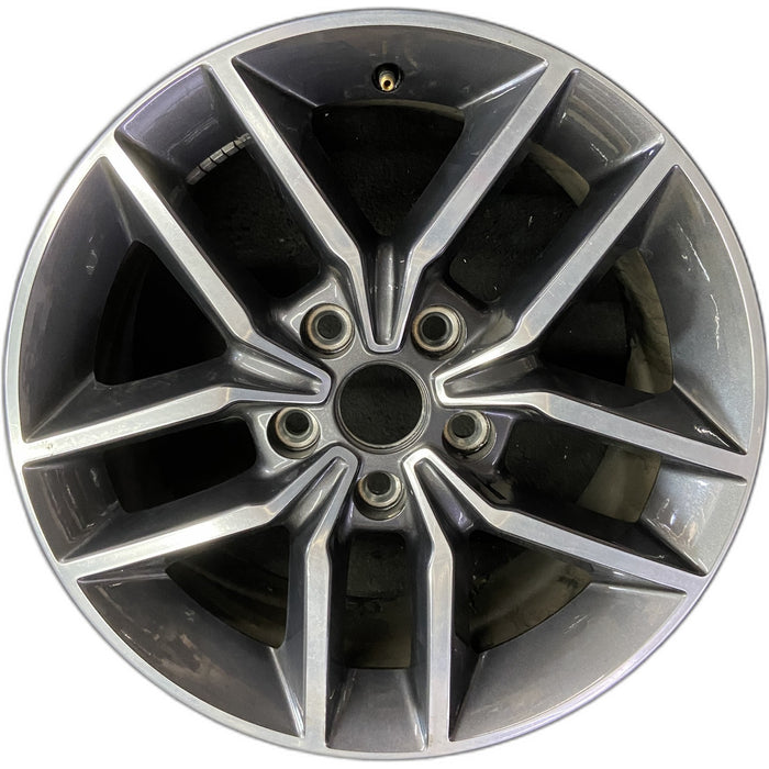 18" GRAND CHEROKEE 17 18x8, aluminum, w/o 75th Anniversary package; polished - Front View