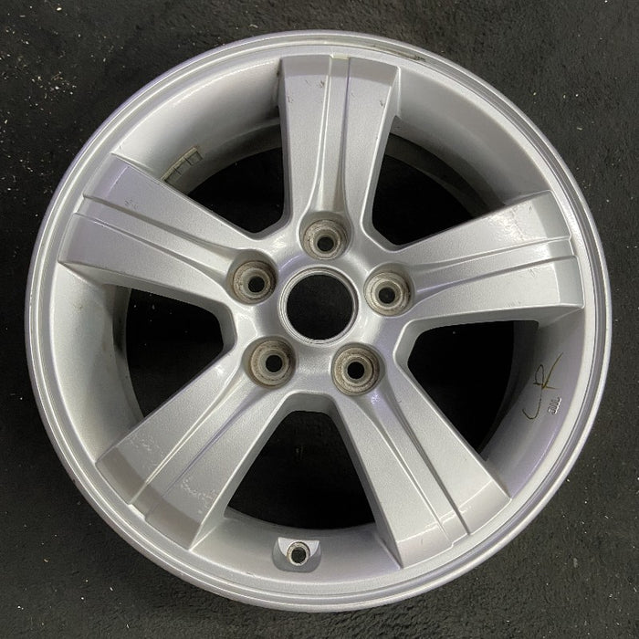 16" SPORTAGE 07-08 16x6.5 alloy 5 spoke ID 529101F350 Original OEM Wheel Rim - Front View