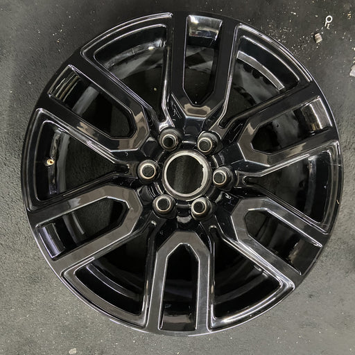20" SIERRA 1500 PICKUP 19 , 20x9, 12 spoke, U spoke, gloss black Original OEM - Angle View