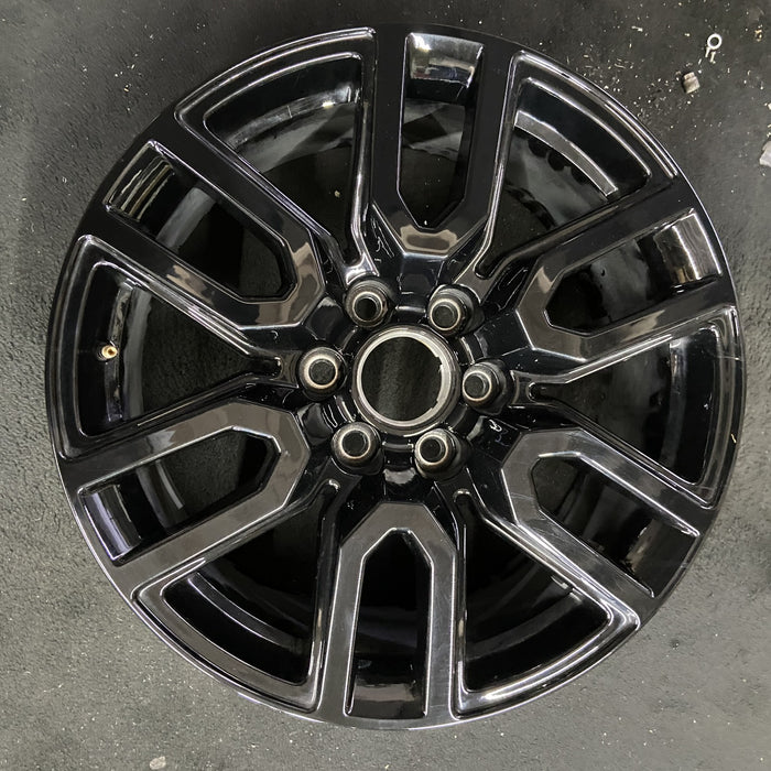 20" SIERRA 1500 PICKUP 19 , 20x9, 12 spoke, U spoke, gloss black Original OEM - Angle View