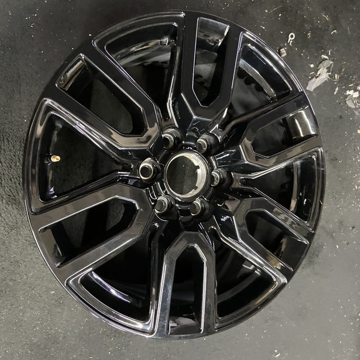 20" SIERRA 1500 PICKUP 19 , 20x9, 12 spoke, U spoke, gloss black Original OEM - Side Profile