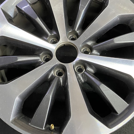 20" FORD F150 PICKUP 17 20x8.5 12 spoke machined face flash gray pockets - Angle View