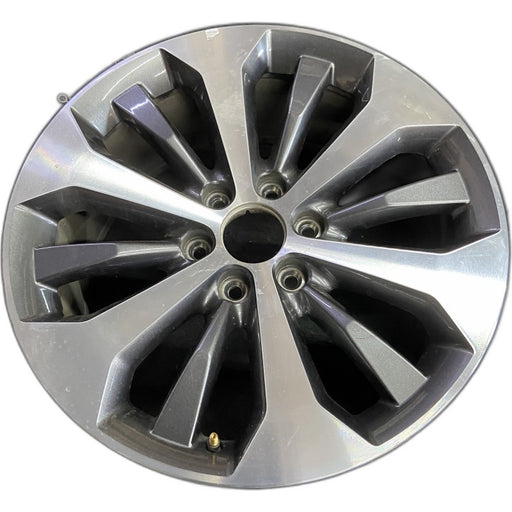 20" FORD F150 PICKUP 17 20x8.5 12 spoke machined face flash gray pockets - Front View