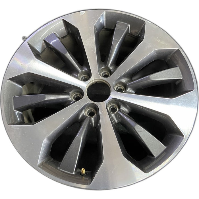 20" FORD F150 PICKUP 17 20x8.5 12 spoke machined face flash gray pockets - Front View