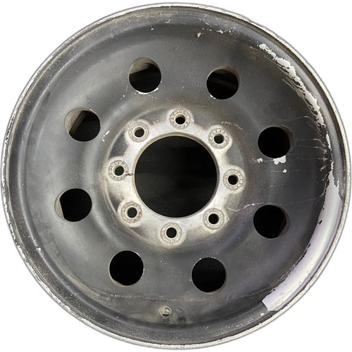 16" EXCURSION 00 16x7 aluminum 8 round holes satin finish Original OEM Wheel Rim - Front View