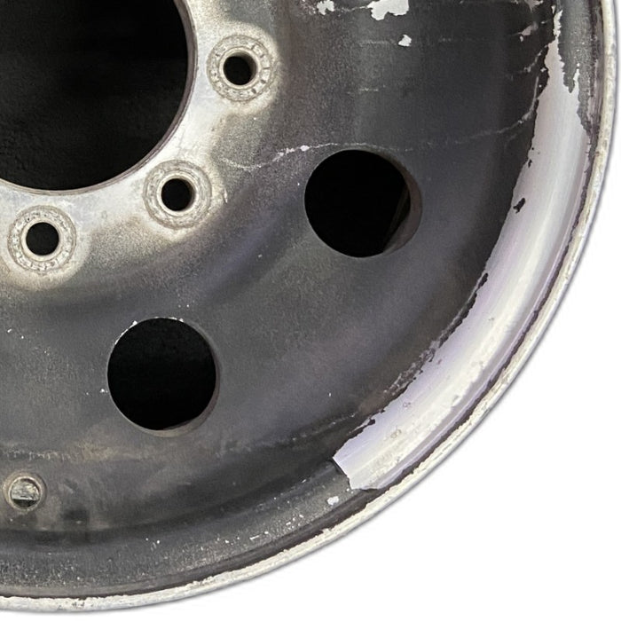 16" EXCURSION 00 16x7 aluminum 8 round holes satin finish Original OEM Wheel Rim - Close-Up Detail