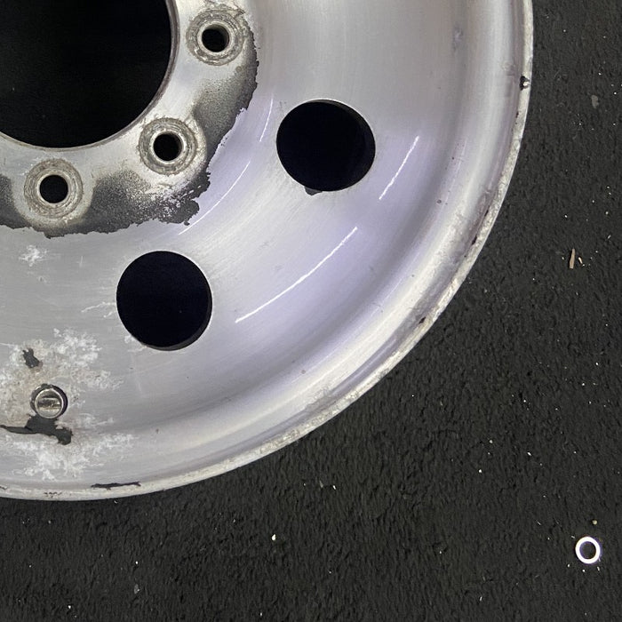 16" EXCURSION 00 16x7 aluminum 8 round holes satin finish Original OEM Wheel Rim - Back View