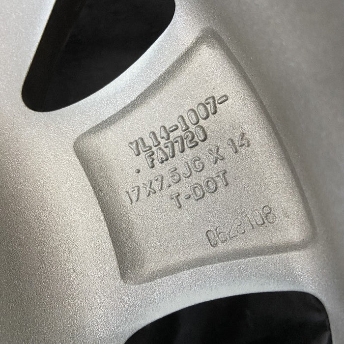 17" EXPEDITION 01-02 14mm lug 16mm hole 17x7.5 aluminum 10 triangular holes beige in pockets Original OEM Wheel Rim