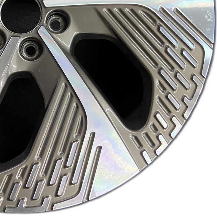 24" NAVIGATOR 25 24x9.5 6 spoke angled spoke Original OEM Wheel Rim - Close-Up Detail