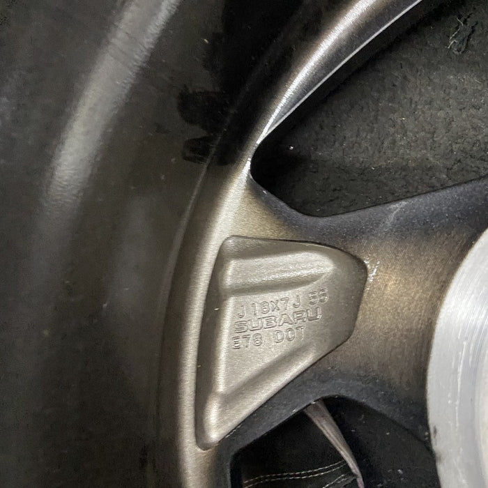 18" XV CROSSTREK 24 18x7 alloy angled spoke machined face with pockets Original OEM Wheel Rim