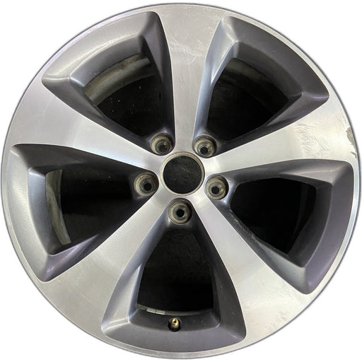 18" CHEROKEE 19 18x7, , polished face with gray pockets Original OEM Wheel Rim - Front View
