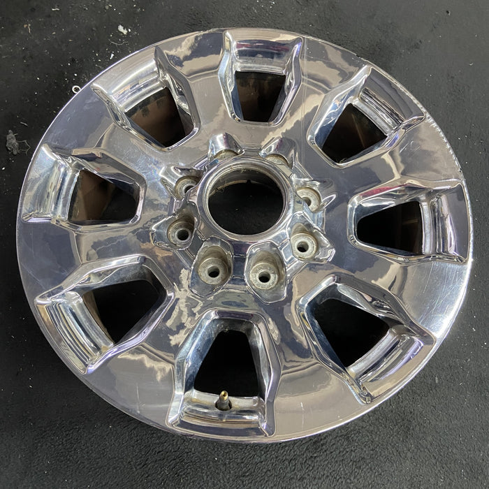 20" FORD F250SD PICKUP 17 20x8 , 8 spoke, chrome, 4" center cap, Original OEM - Side Profile