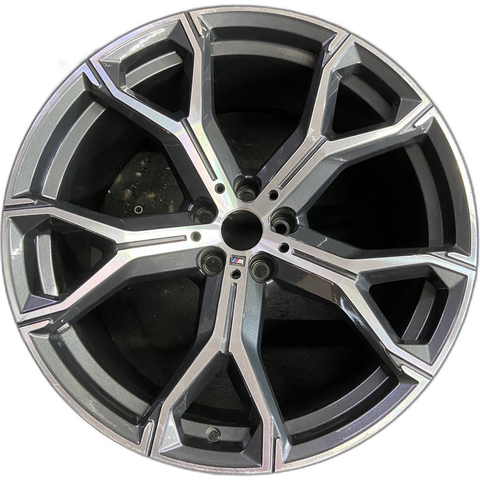 21" BMW X5 19-20 21x10.5, , , narrow spoke end Original OEM Wheel Rim - Front View