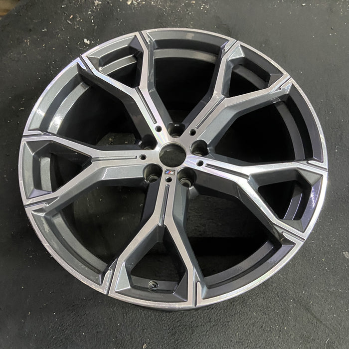 21" BMW X5 19-20 21x10.5, , , narrow spoke end Original OEM Wheel Rim - Side Profile