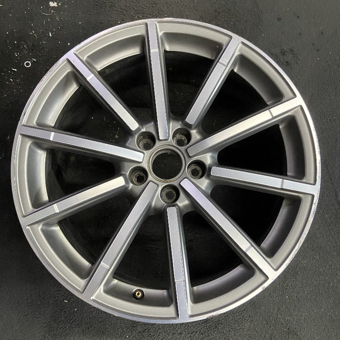 19" AUDI A6 16 19x8.5 alloy 10 spoke straight spoke design w/ inlay Original OEM Wheel Rim