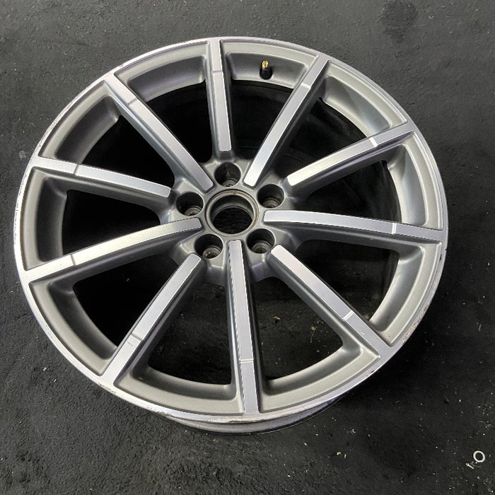 19" AUDI A6 16 19x8.5 alloy 10 spoke straight spoke design w/ inlay Original OEM Wheel Rim
