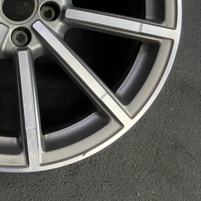 19" AUDI A6 16 19x8.5 alloy 10 spoke straight spoke design w/ inlay Original OEM Wheel Rim