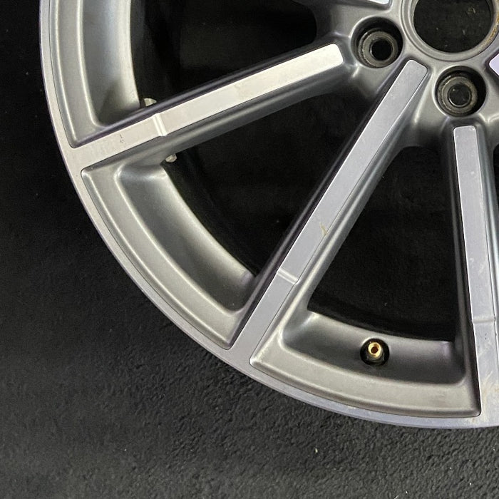 19" AUDI A6 16 19x8.5 alloy 10 spoke straight spoke design w/ inlay Original OEM Wheel Rim