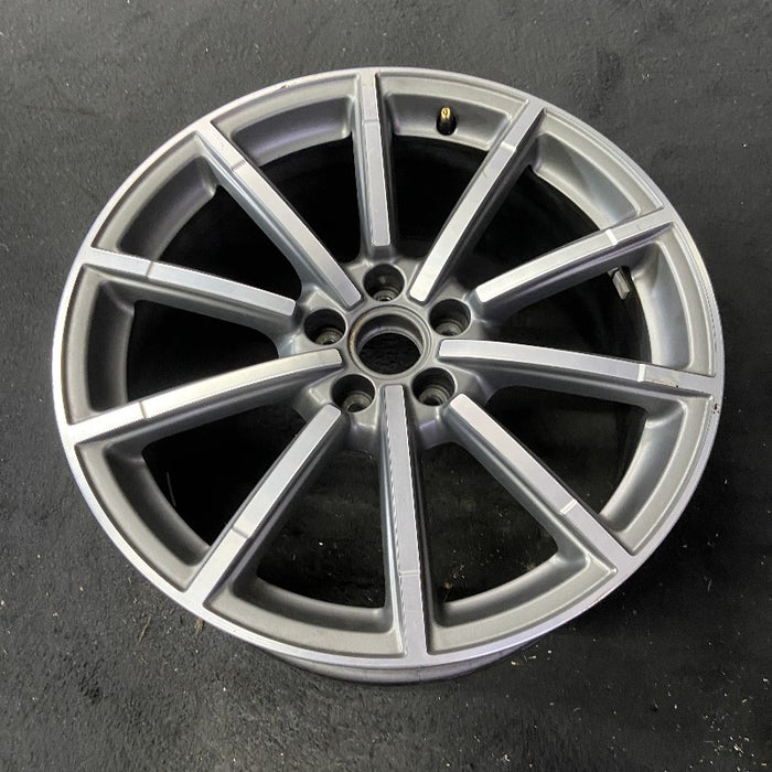 19" AUDI A6 16 19x8.5 alloy 10 spoke straight spoke design w/ inlay Original OEM Wheel Rim