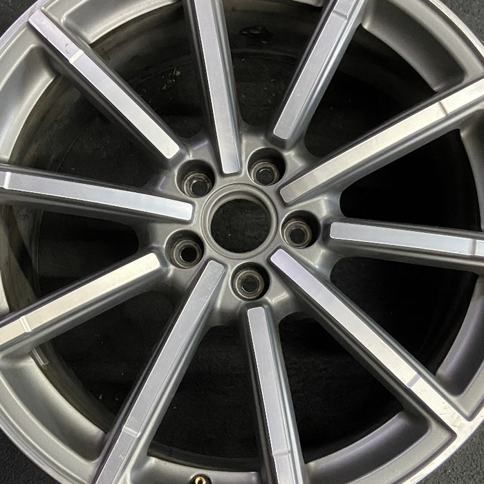 19" AUDI A6 16 19x8.5 alloy 10 spoke straight spoke design w/ inlay Original OEM Wheel Rim
