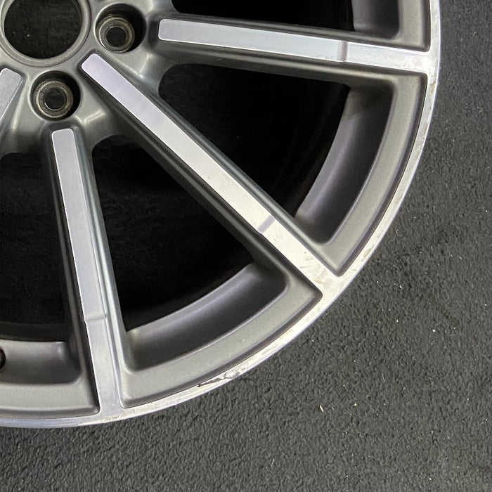 19" AUDI A6 16 19x8.5 alloy 10 spoke straight spoke design w/ inlay Original OEM Wheel Rim