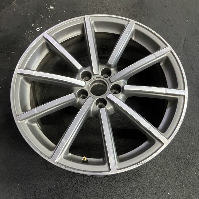 19" AUDI A6 16 19x8.5 alloy 10 spoke straight spoke design w/ inlay Original OEM Wheel Rim