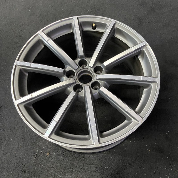 19" AUDI A6 16 19x8.5 alloy 10 spoke straight spoke design w/ inlay Original OEM Wheel Rim