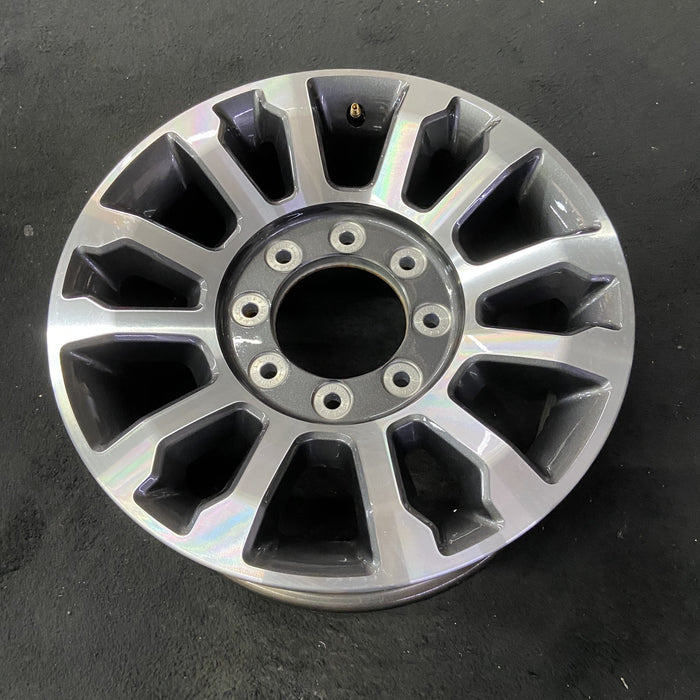 18" FORD F250SD PICKUP 20 18x8, aluminum, 12 spoke , Original OEM Wheel Rim - Close-Up Detail