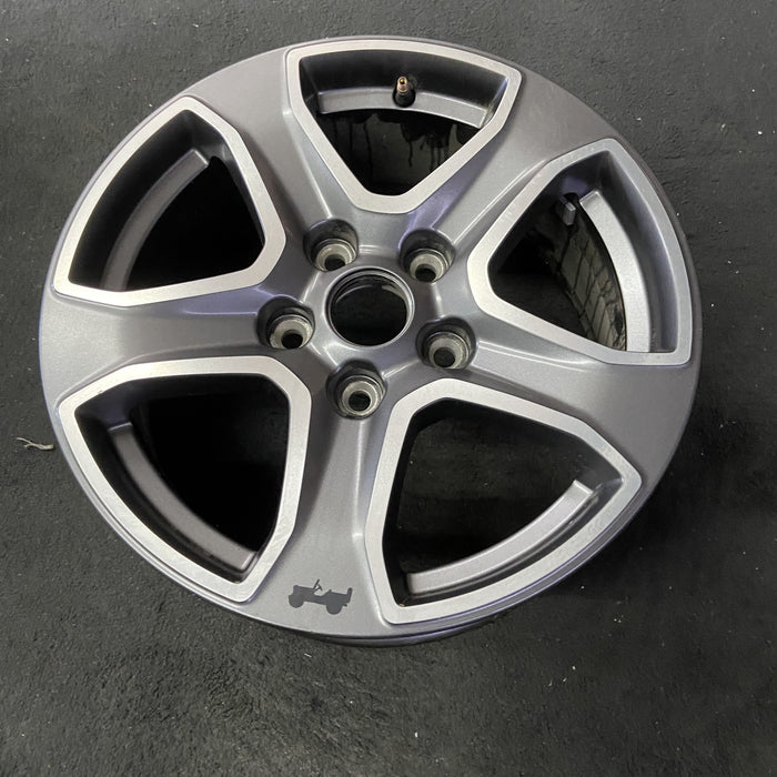 17" WRANGLER 18 VIN X , 17x7.5, , aluminum, straight spoke, w/o recessed outer - Close-Up Detail