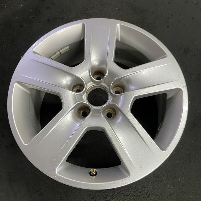 16" AUDI A4 02-05 16x7, alloy, 5 grooved spokes Original OEM Wheel Rim - Side Profile