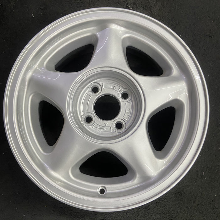 16" MUSTANG 91-93 16x7 , argent Original OEM Wheel Rim - Angle View