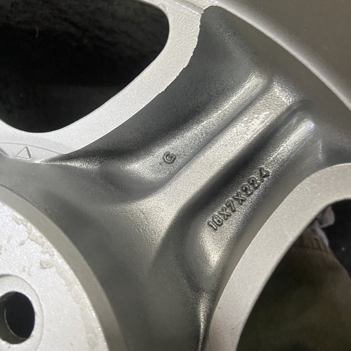 16" MUSTANG 91-93 16x7 , argent Original OEM Wheel Rim - Back View