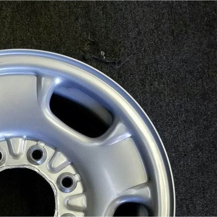 17" SIERRA 2500 PICKUP 11-14 17x7.5, steel, silver, opt NZ4 Original OEM Wheel - Close-Up Detail