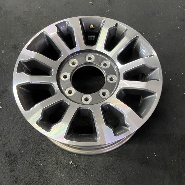 18" FORD F250SD PICKUP 20 18x8, aluminum, 12 spoke , Original OEM Wheel Rim - Close-Up Detail