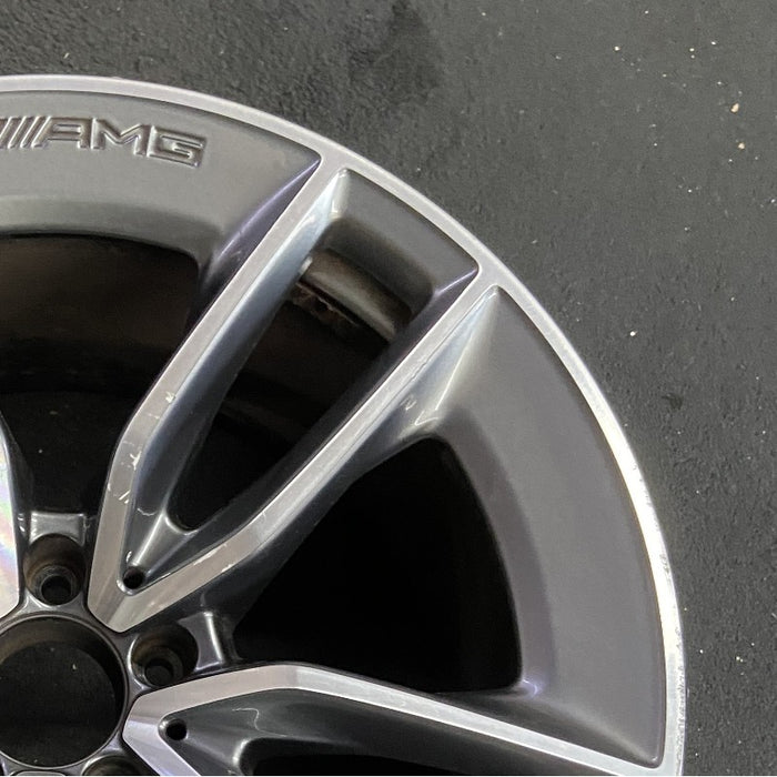 19" MERCEDES GT 19-21 290 Type 4 Dr GT53 19x11 5 double spoke gray Original OEM - Close-Up Detail