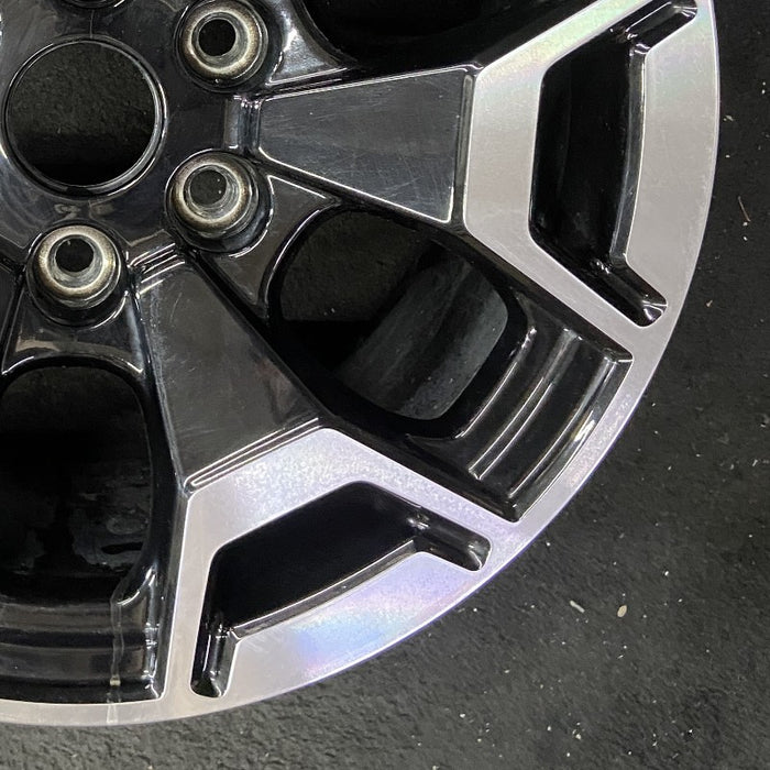 18" FORD F150 LIGHTNING 22-24 18x8.5 machined black Original OEM Wheel Rim - Back View