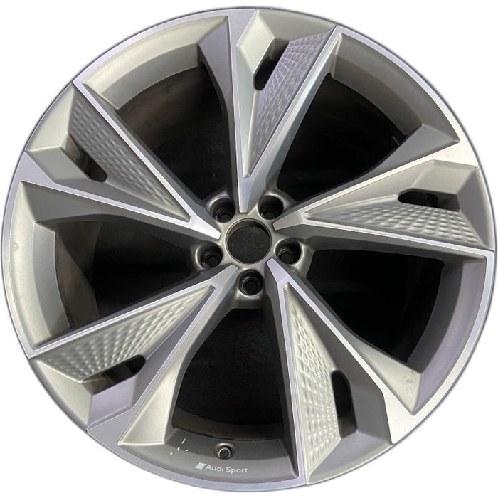 22" AUDI RS7 21-23 22x10.5 alloy 5 V spoke machined gray Original OEM Wheel Rim