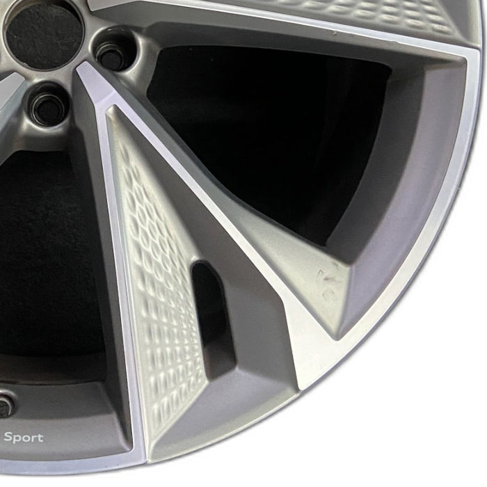 22" AUDI RS7 21-23 22x10.5 alloy 5 V spoke machined gray Original OEM Wheel Rim