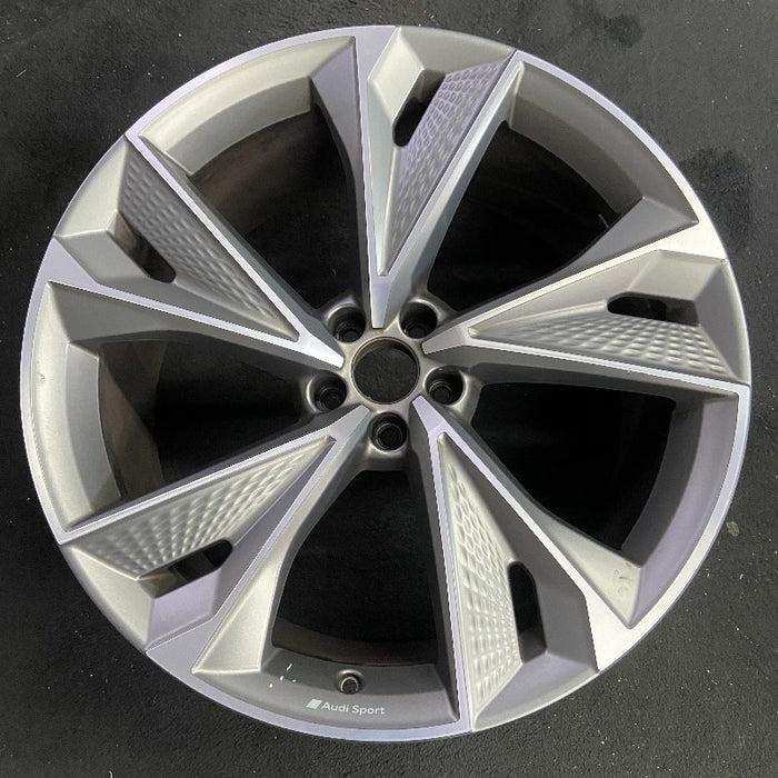 22" AUDI RS7 21-23 22x10.5 alloy 5 V spoke machined gray Original OEM Wheel Rim