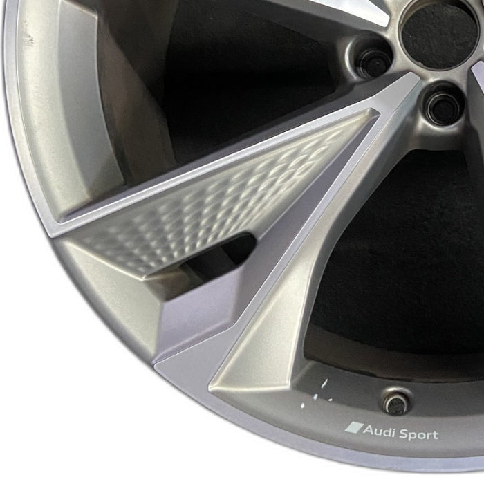 22" AUDI RS7 21-23 22x10.5 alloy 5 V spoke machined gray Original OEM Wheel Rim