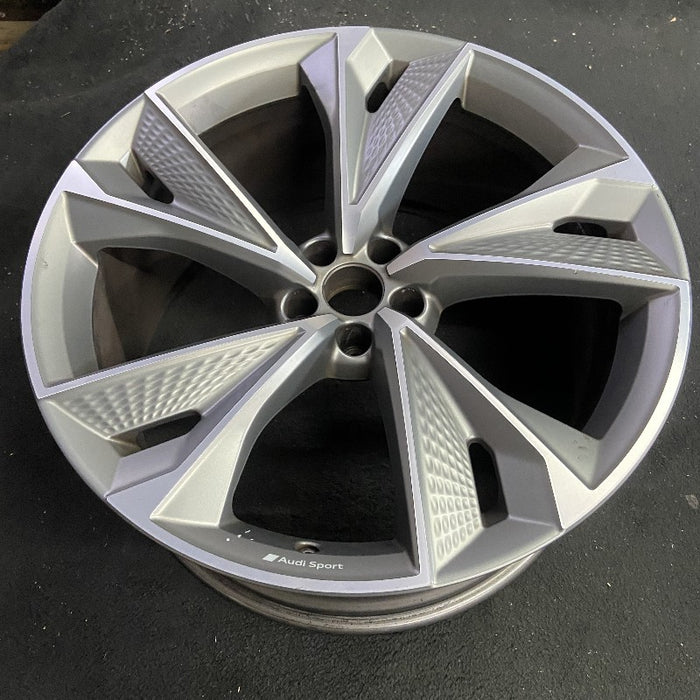 22" AUDI RS7 21-23 22x10.5 alloy 5 V spoke machined gray Original OEM Wheel Rim