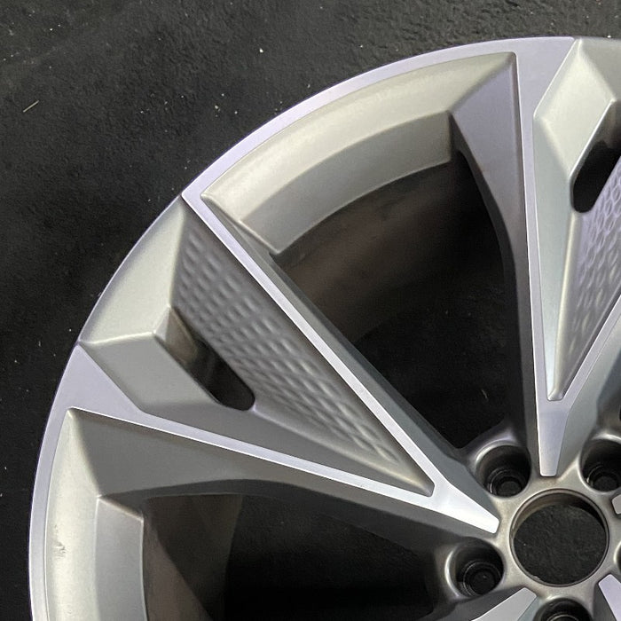 22" AUDI RS7 21-23 22x10.5 alloy 5 V spoke machined gray Original OEM Wheel Rim