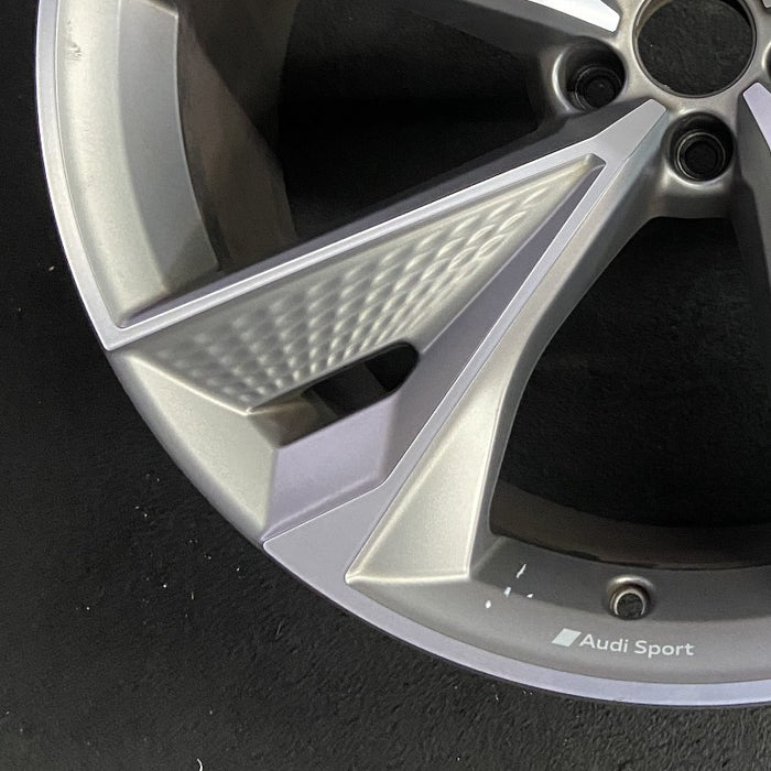 22" AUDI RS7 21-23 22x10.5 alloy 5 V spoke machined gray Original OEM Wheel Rim